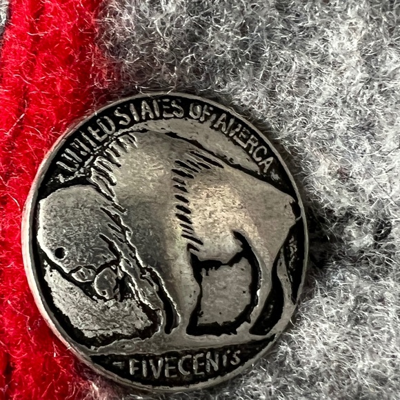 Justin Kraff Vest Native Aztec Pattern Wool Buffalo Nickel Buttons Size Large - Picture 2 of 6